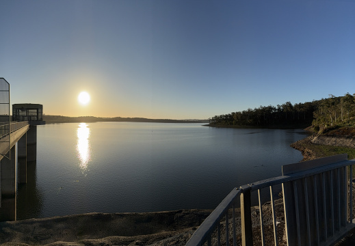 Setting Sun at Blue Rock Dam